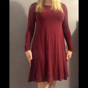 Red swing dress